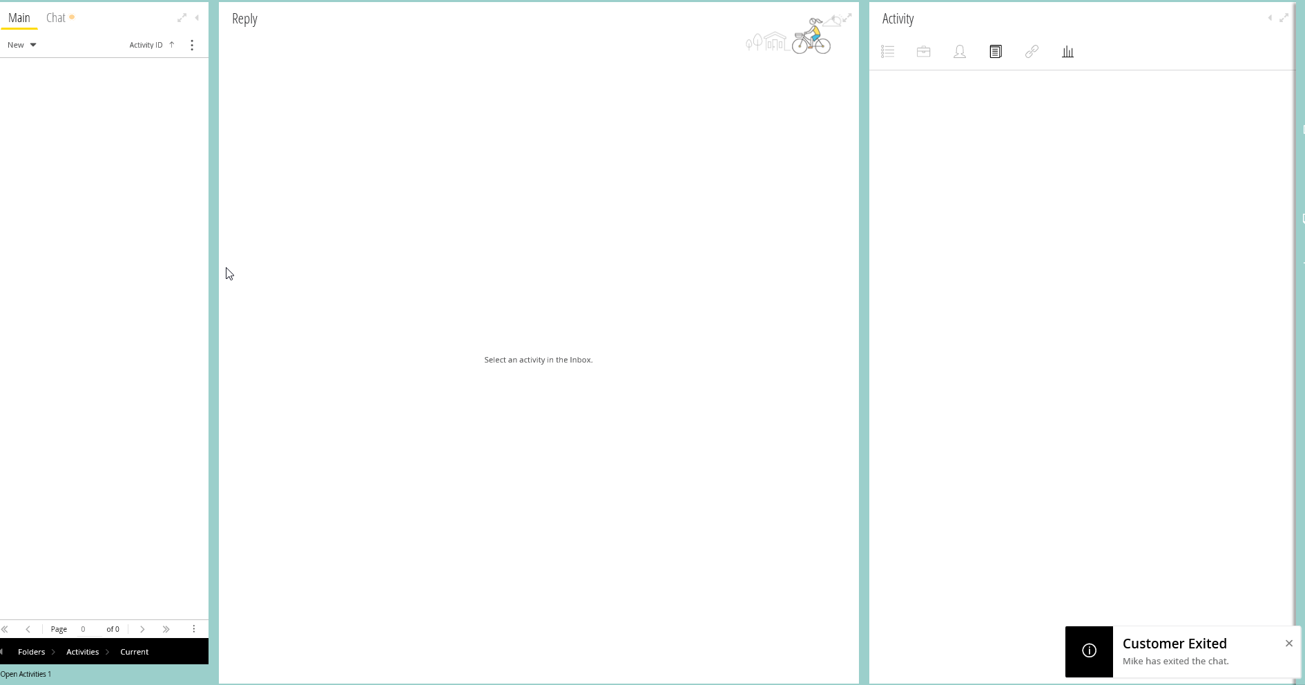 abandoned chat