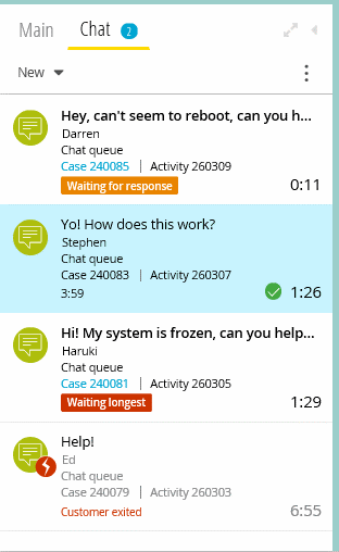 view chat status