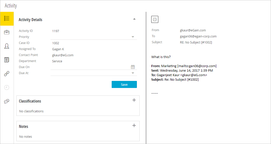 view activity details and body