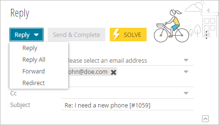 reply type email