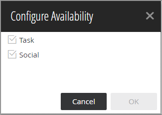 configure availability for inbox