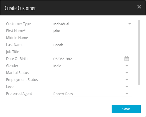 create new customer